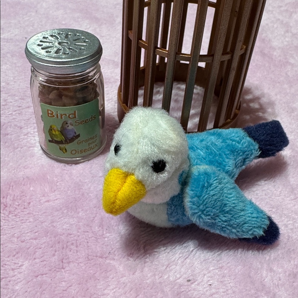 Our Generation brand | Toy Bird Cage and Seed Jar | bottom of cage not included - Picture 2 of 2